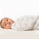 SwaddleDesigns SD-458PB Пеленка маркизет - Elephant & Chickies, Pastel Blue