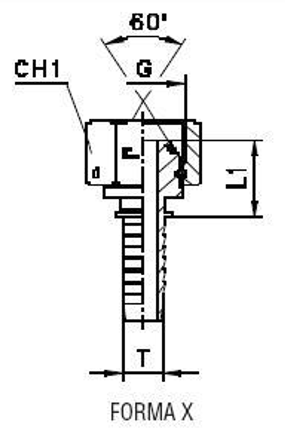 Фитинг DN 06 BSP (Г) 1/8 (штифтованная гайка) (o-ring)