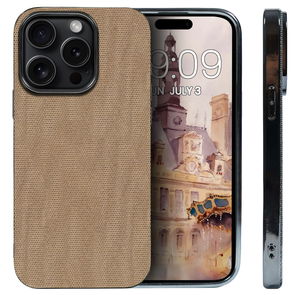 Дизайнерский чехол для IPHONE 15 PRO MAX с мягкой тканевой поверхностью