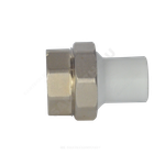 Муфта трубная PP-R комбинированная разъемная белая Дн 32х1 1/4" Ру25 наруж пайка/ВР VALFEX 10157132