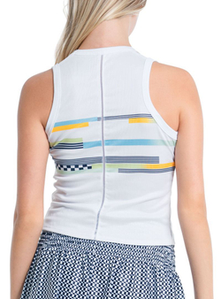 Женский топ теннисный Lucky in Love Cool Urbana Finish Line Tank - белый