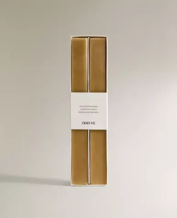 ZARA HOME НАБОР ДЕКОРАТИВНЫХ КВАДРАТНЫЙ СВЕЧЕЙ ( 2 ШТ.), ЗЕЛЕНЫЙ