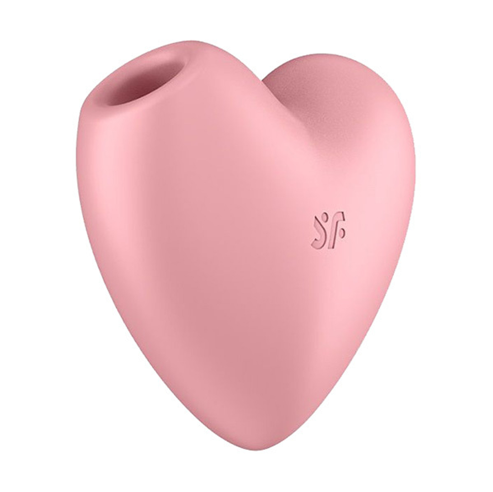 Розовый вибромассажер с вакуум-волновой стимуляцией Satisfyer Cutie Heart