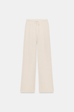 БРЮКИ WIDE LEG ИЗ ТКАНИ В РУСТИКАЛЬНОМ СТИЛЕ — ZARA