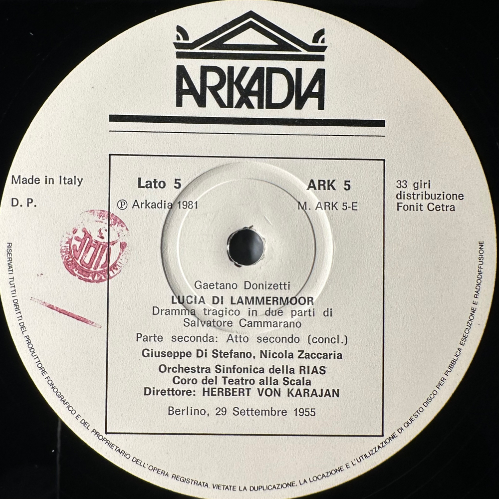 Доницетти - Лючия ди Ламмермур 3LP (Италия 1981г.)