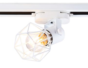 Трековый однофазный светильник со сменной лампой 1*Е27 GL5001 WH белый Track System Ambrella
