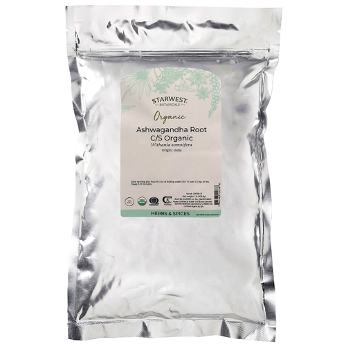 Starwest Botanicals, Органический корень ашваганды C / S, 453,6 г (1 фунт)