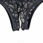 Стринги с доступом Black Bow, 3XL