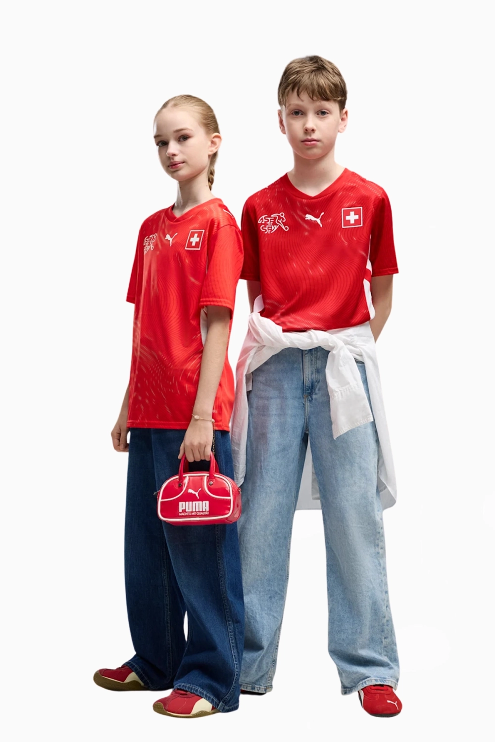 Футболка Puma Швейцария 2026 Home Junior - красный