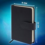 Скетчбук, слоновая кость 140 г/м2 90х140 мм, 80 л., КОЖЗАМ, застежка, BRAUBERG ART CLASSIC, черный,116458