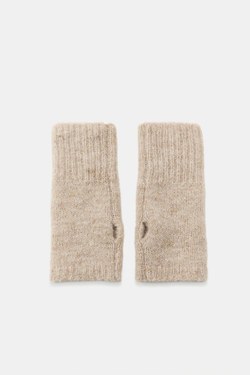 ZARA МИТЕНКИ С ВЫШИВКОЙ, ПЕСОЧНЫЙ