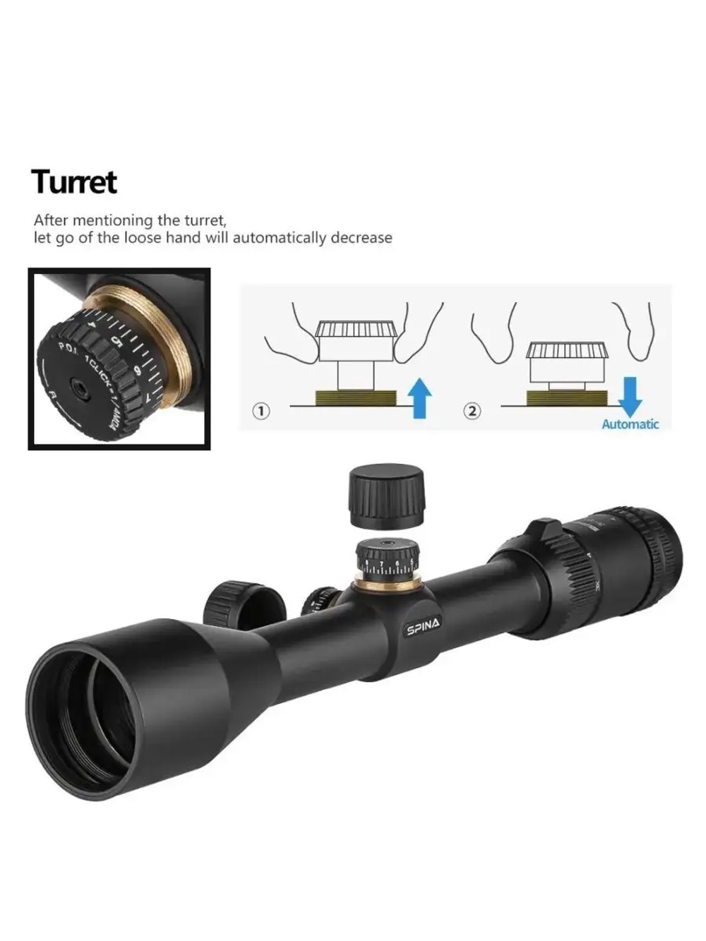 Прицел оптический (Spina Optics) 3-9x40 (с кольцами)