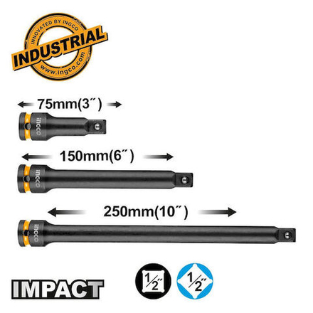 Набор ударных удлинителей для воротка INGCO HKISEB12031 INDUSTRIAL 1/2"