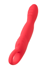 Вибратор с двигающейся головкой Flovetta Carnation розовый 19 см