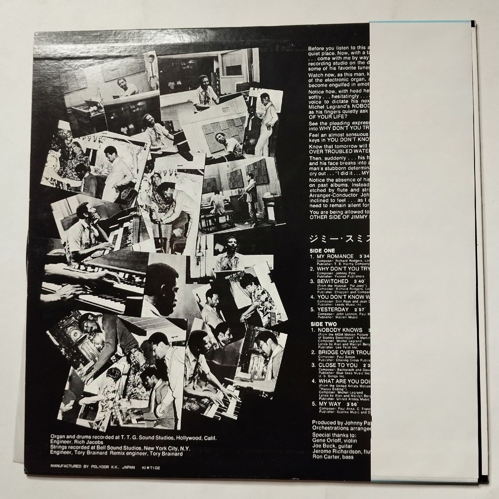 Винтажная виниловая пластинка LP The Other Side Of Jimmy Smith (Japan 1971) (Obi)