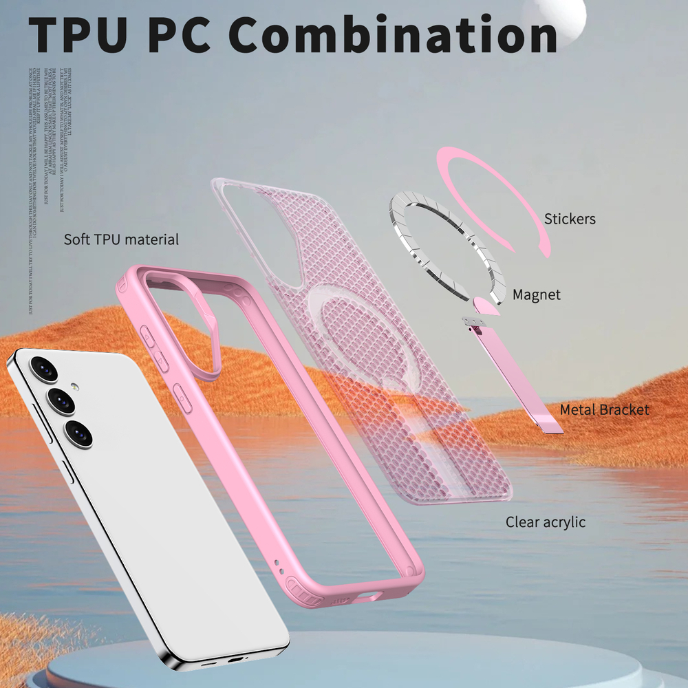 Прозрачный чехол Mesh Pro Magnetic Case для Samsung Galaxy S24