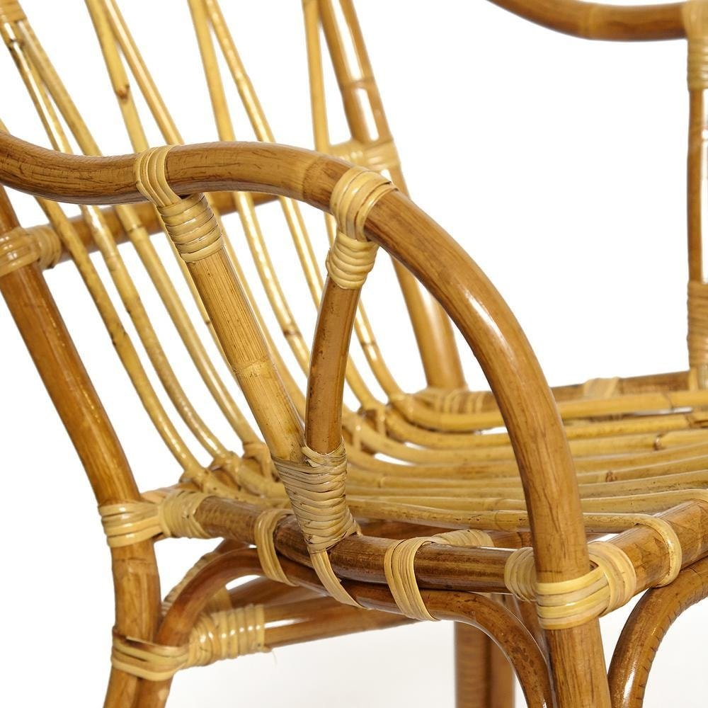 Комплект террасный AKIRA /с подушкой/ skin rattan eco, 54х60х78см / D46х40см, Natural (натуральный)