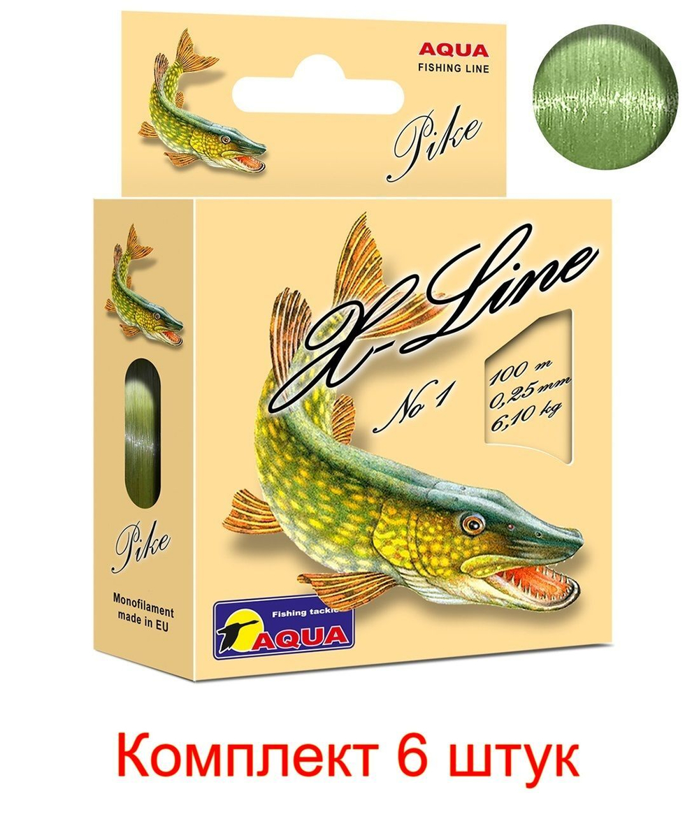 Монофильная леска для рыбалки Aqua X-Line Pike