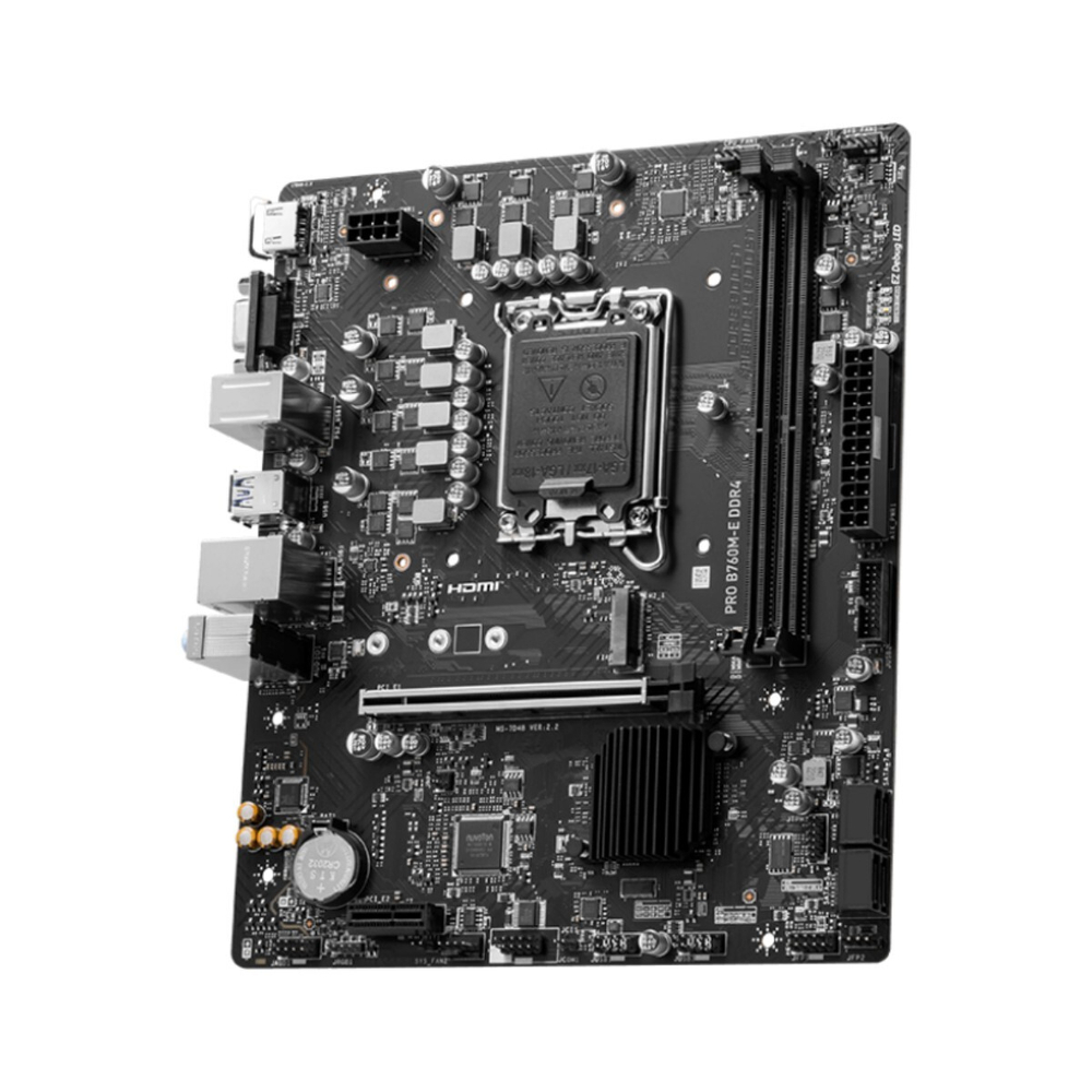 Материнская плата MSI PRO B760M-E DDR4, LGA1700, mATX