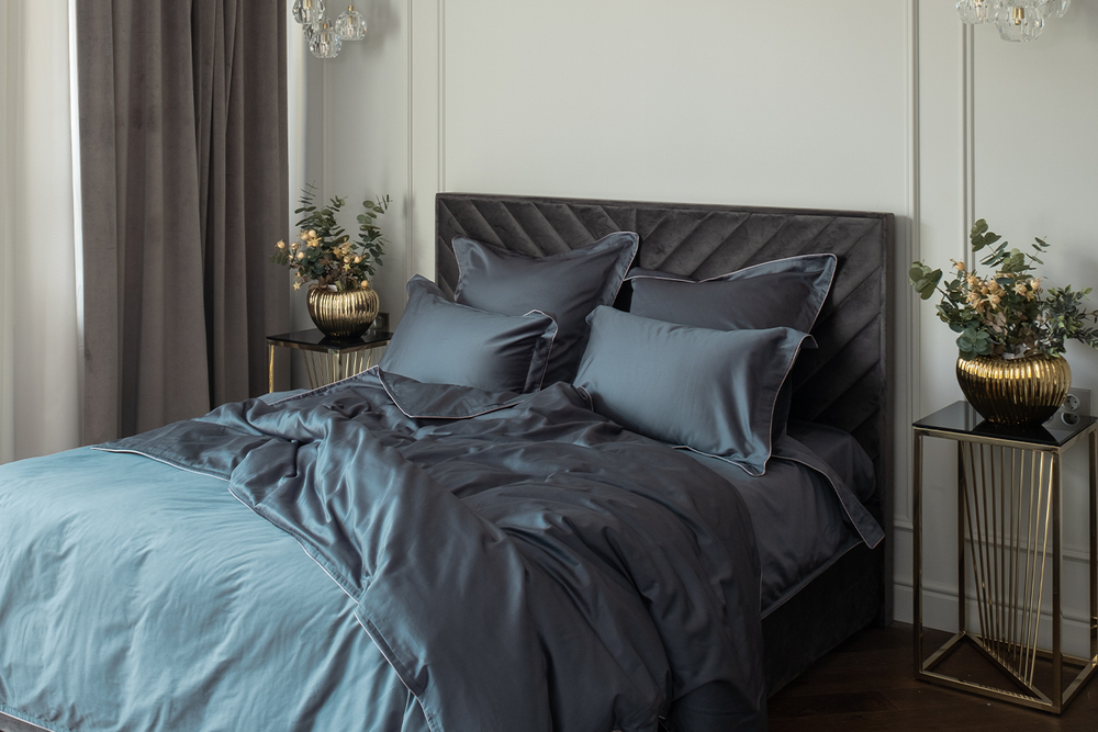Простыня на резинке 90x200x22 Garda Decor зеленая