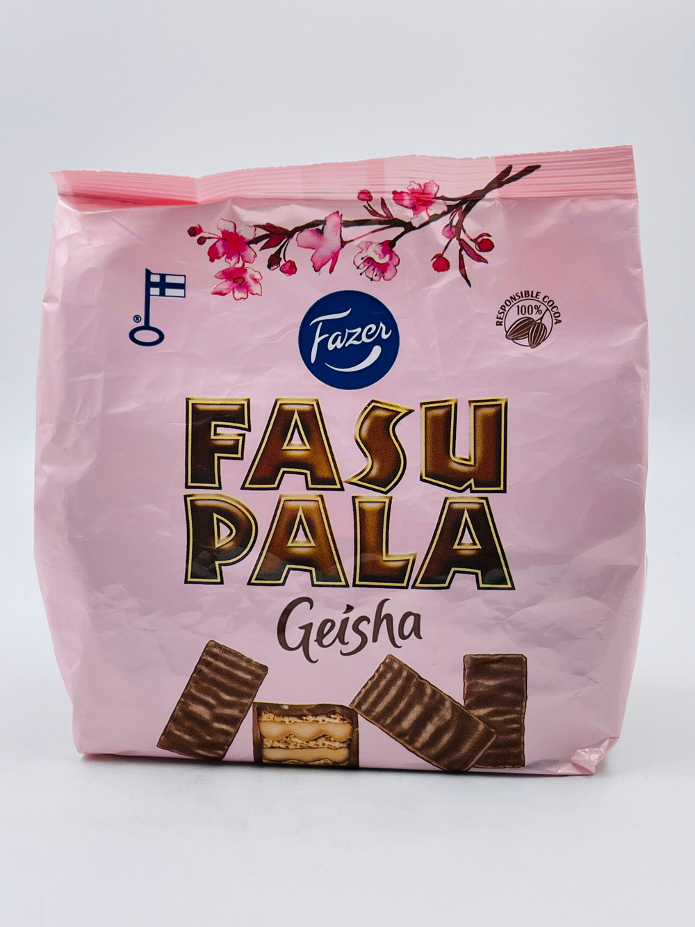 Шоколадные вафли Fazer FASUPALA GEISHA со вкусом лесного ореха 175 г (из Финляндии)