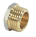 Заглушка латунь никель Ду 32 (1 1/4") НР 9017 ГОСТ 32585-2013 Aquasfera 9017-04