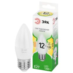 Лампа светодиодная ЭРА GREEN LINE LED B35-12W-830-E27 GL 12Вт свеча теплый свет E27 | Лампы cветодиодные Свеча (B/C)
