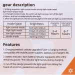 Фонарь велосипедный, передний West Biking YP0701416 Black (аккум. 1800 mAh, Type-C)