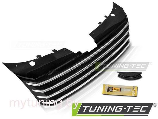 Решетка радиатора для Volkswagen Passat B7 (10-14) Black Chrome