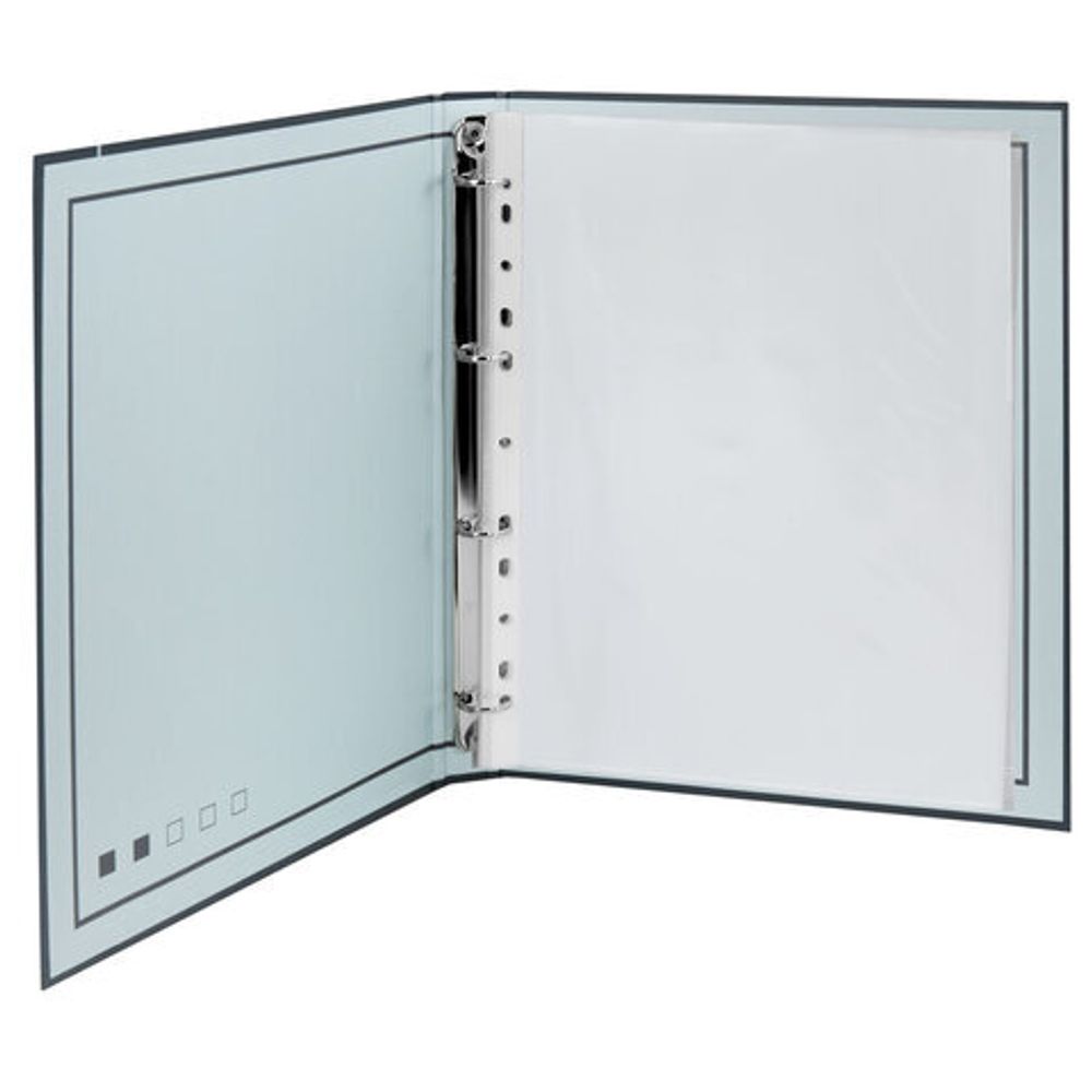 Папка-портфолио универсальная, 4 кольца, 20 файлов, 7БЦ матовая, BRAUBERG "Minimalism", 117553