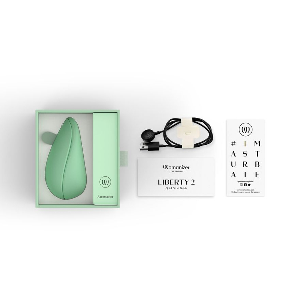 Бесконтактный клиторальный стимулятор Womanizer Liberty 2 серо-зеленый