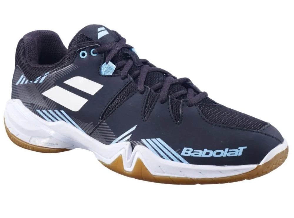 Мужские кроссовки для сквоша/бадминтона Babolat Shadow Spirit Men - black/light blue