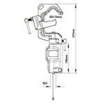Зажим с головкой KUPO KCP-150 SWIVELING PIPE C CLAMP W/ UNIVERSAL HEAD