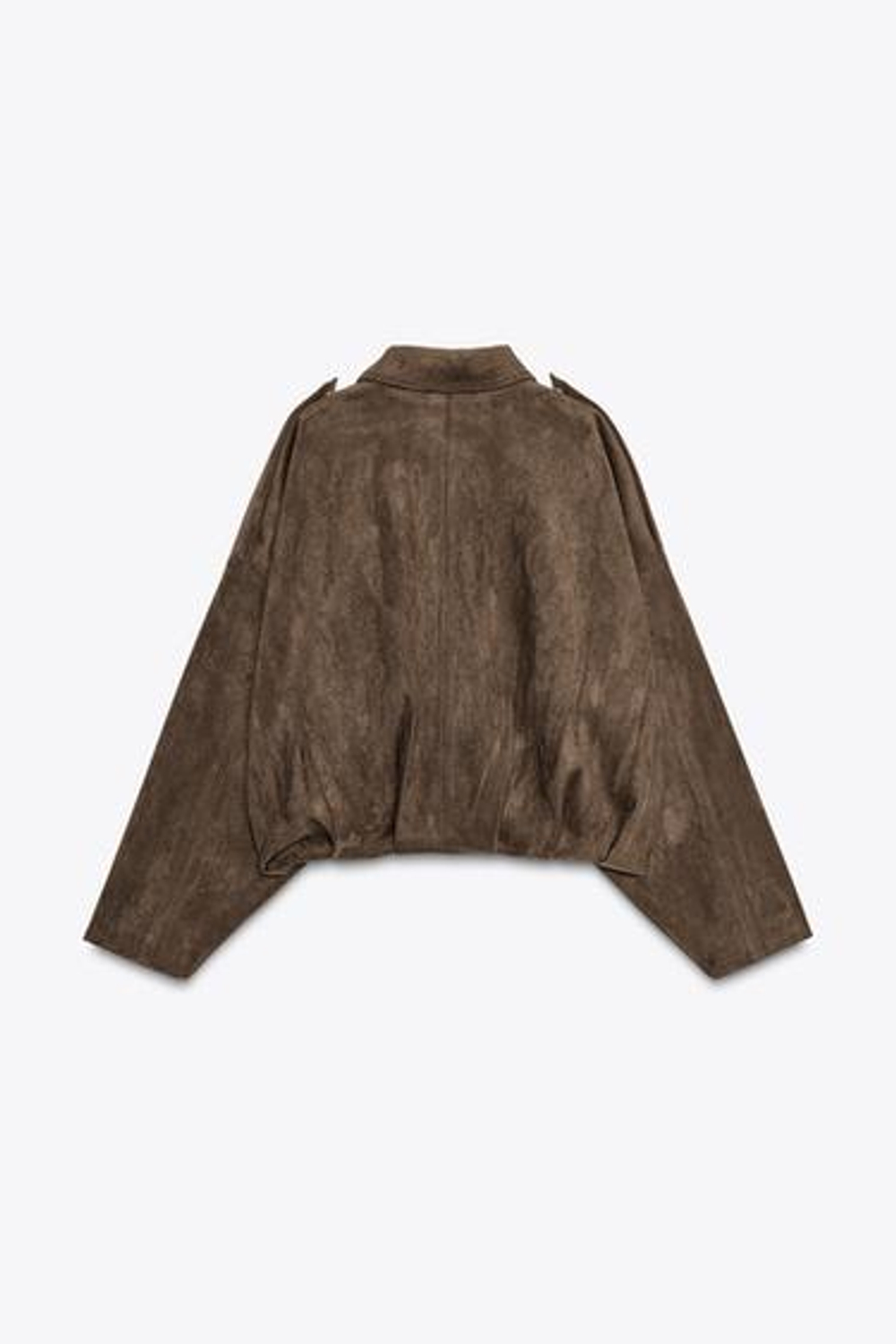 БОМБЕР-КУРТКА С ВИДОМ ЗАМШИ - ZARA