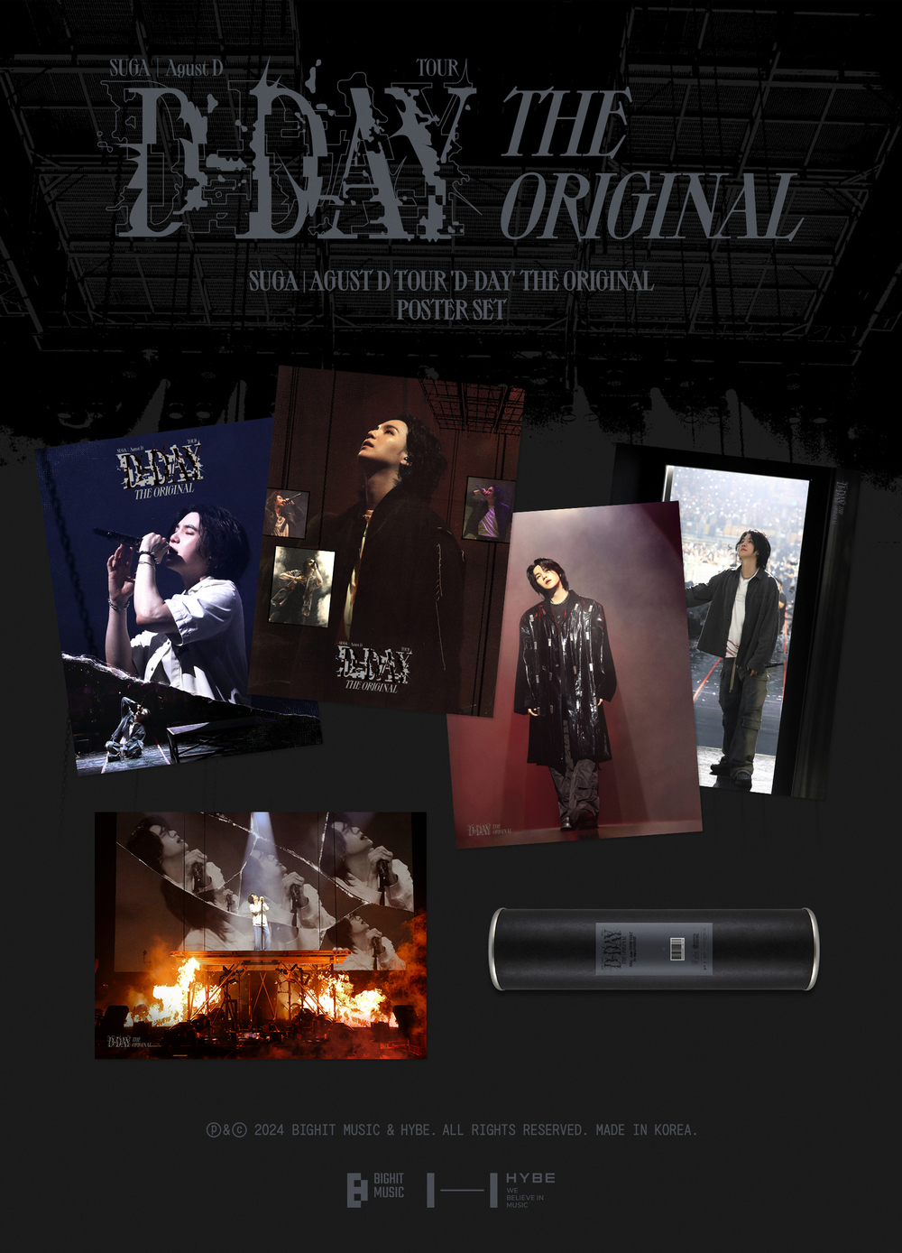 Постеры SUGA - [Agust D TOUR 'D-DAY' The Original POSTER SET]
