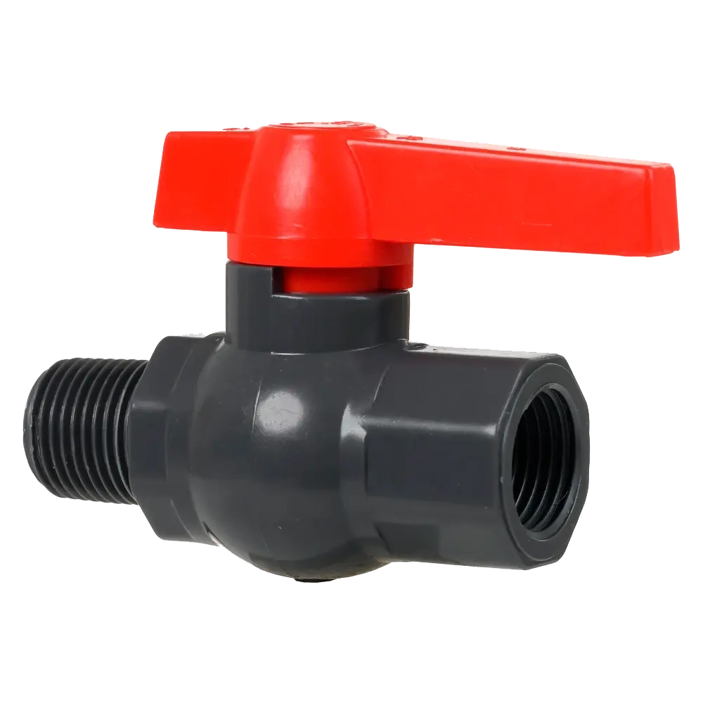 Кран ПВХ шаровый 1/2"BP-1/2"HP