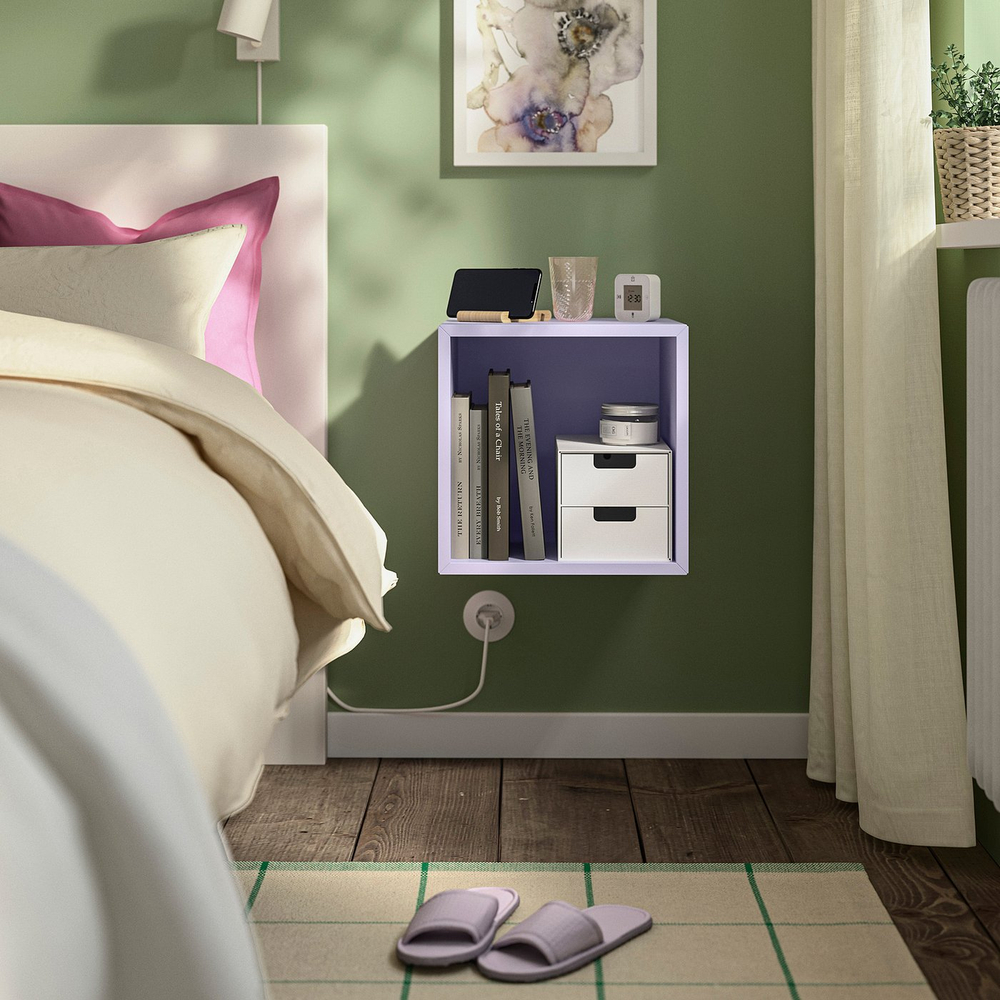 IKEA EKET  (ИКЕА ЕКЕТ)  -  Шкаф настенный - бледно-фиолетовый 35x35x35 см
