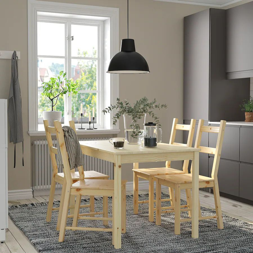 Стол кухонный, 115х75х73, Инго, обеденный, из массива дерева, IKEA