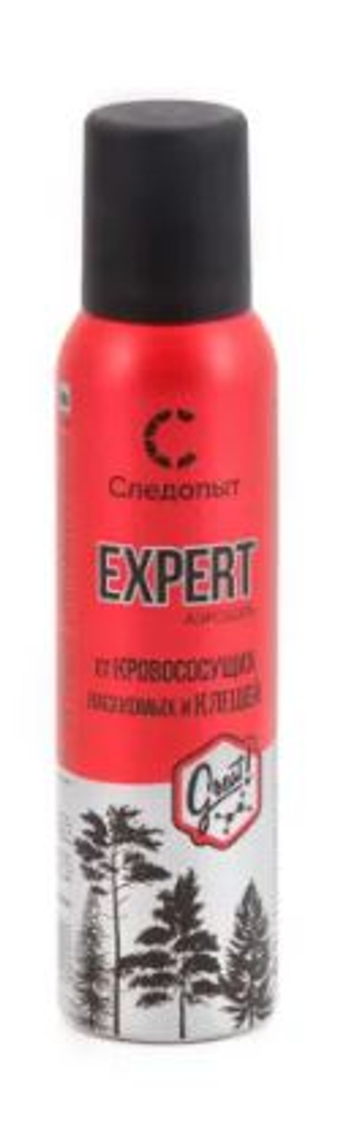 Репеллент СЛЕДОПЫТ EXPERT GREAT FORMULA,от всех видов летающих насекомых и клещей,аэрозоль,150мл/24/