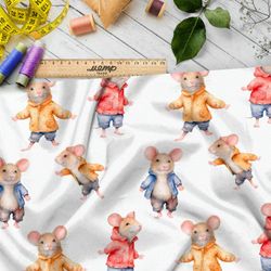 Ткань премиум мембрана игривые мыши