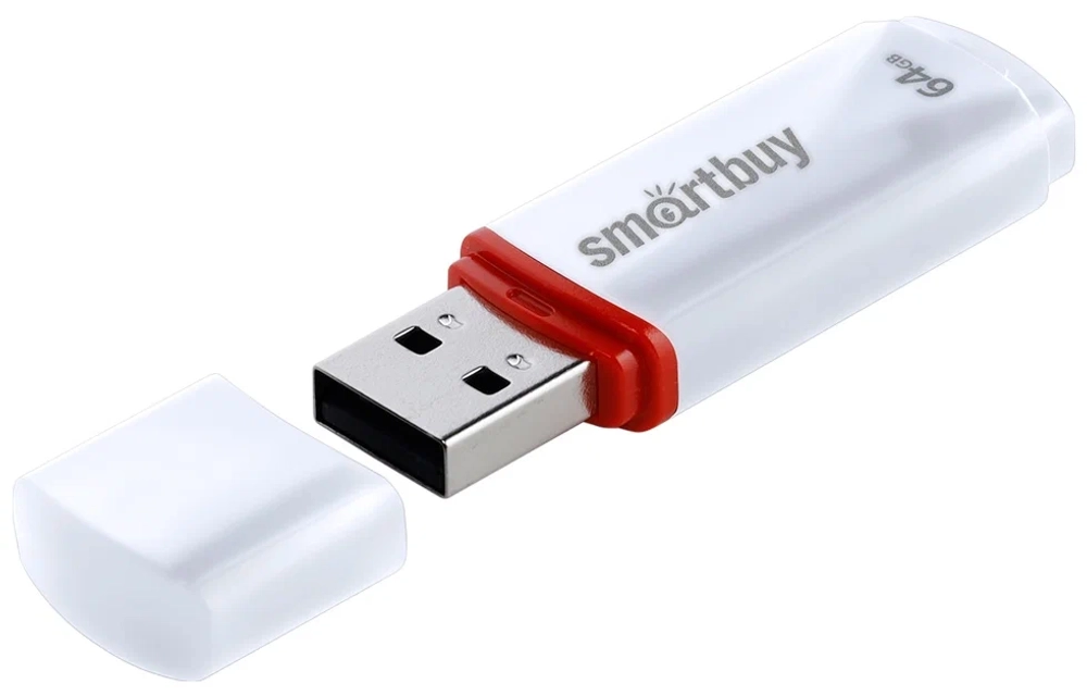 Флешка 64-GB SMART-BUY Crown белый