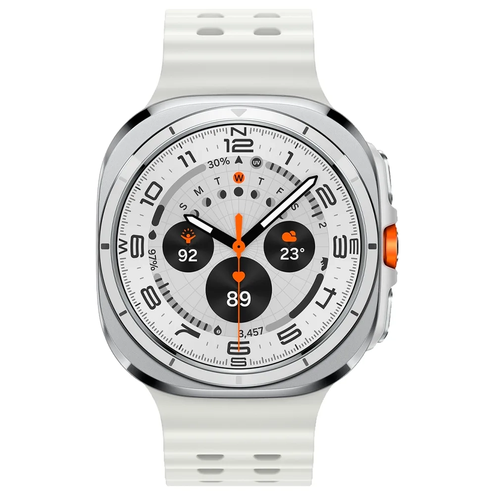 Умные часы Samsung Galaxy Watch Ultra (2025) 47mm LTE, ремешок Marine, Titanium White (Белый титан) SM-L705
