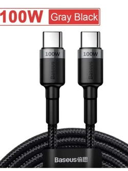 Провод зарядки USB-C Базеус 100W для Макбука, Айфона 15, 16