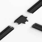 Flat Magnetic Четырёхсторонний соединитель для накладного шинопровода чёрный 85003/00