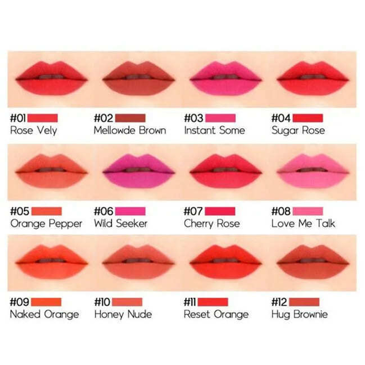 Помада для губ 3W Clinic #11 Aqua Matte Lip Stick Reset Orange тон 11 матовая увлажняющая 3,7 г