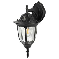 Светильник уличный настенный ЭРА «Галатея» GBW-105-1-BL-0380 230В Е27 IP54 чёрный вниз | Садово-парковые светильники