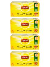 Чай черный Lipton Yellow label в пакетиках, 25 шт x 4 уп