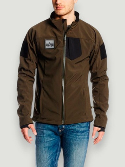 Куртка Мужская - Alpha Robinson Softshell (оливковая - olive)