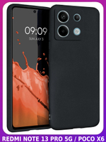 Мягкий Soft Touch чехол из силикона для XIAOMI REDMI NOTE 13 PRO 5G / POCO X6 (не PRO!) с бархатной подкладкой