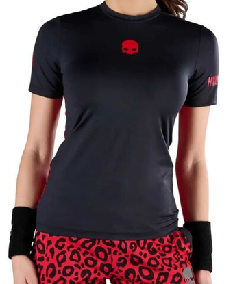 Женская теннисная футболка Hydrogen Panther Tech T-Shirt - черный